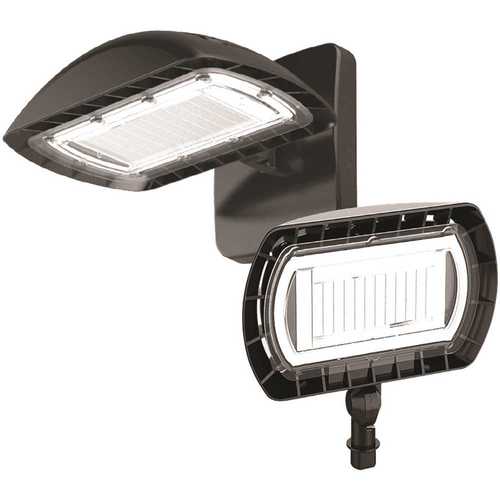 350-Watt Equivalent Integrated Outdoor LED Flood Light with Wall Pack Mount, 5500 Lumens, Dusk to Dawn Outdoor Light