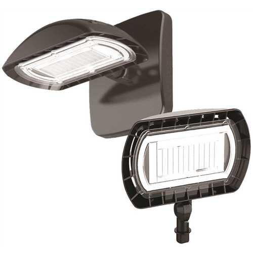 High-Output 200-Watt Equivalent Integrated Outdoor LED Flood Light with Wall Pack Mount, 3000 Lumens
