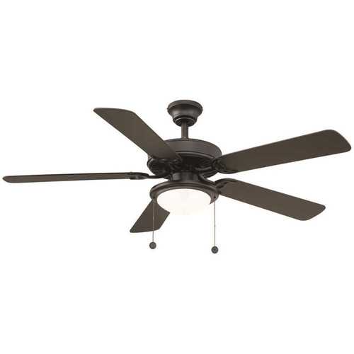 Trice 52 in. LED Black Ceiling Fan with Light Kit