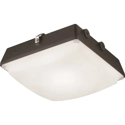 Contractor Select CNY 150-Watt Equivalent 4500 Lumens Integrated LED Dark Bronze Canopy Light Fixture, 4000K