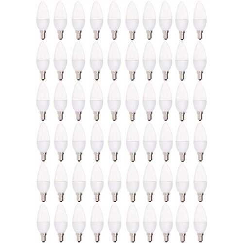 Simply Conserve L05CDL2700KFC60 40-Watt Equivalent B11 Dimmable Quick Install Contractor Pack Frosted Candelabra LED Light Bulb in Soft White