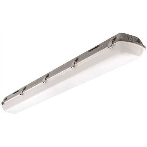 4 ft. 96-Watt Equivalence Integrated LED White Strip Light Fixture Vapor Tight 4000K High Output 5400 Lumens Multi-Volt