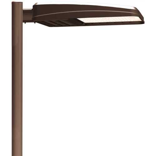 Viper 1000-Watt Equivalent Integrated LED Dark Bronze Outdoor Security Area Light with Arm Mount, 4000K