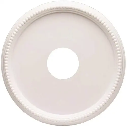 16 in. White Beaded Ceiling Medallion