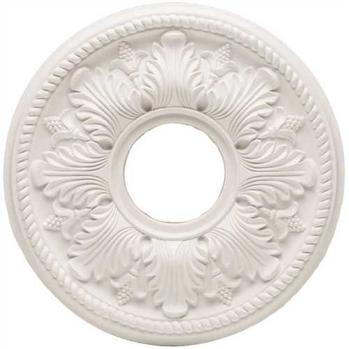14 in. White Bellezza Ceiling Medallion