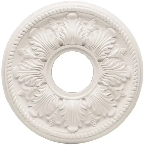 14 in. White Bellezza Ceiling Medallion