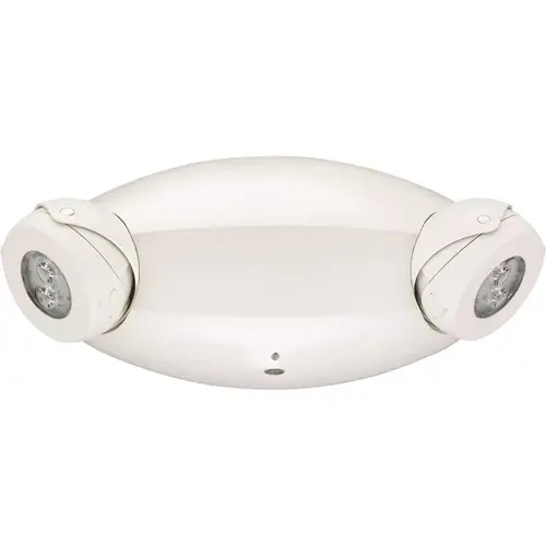 Contractor Select  120-Volt/277-Volt Integrated LED White Emergency Light Fixture with 6-Volt Battery Color/Finish Family