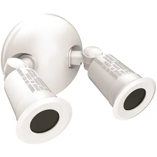 Commercial Electric TPAR-WH Twin-Head White Outdoor Flood Light for Outdoor Security Lighting