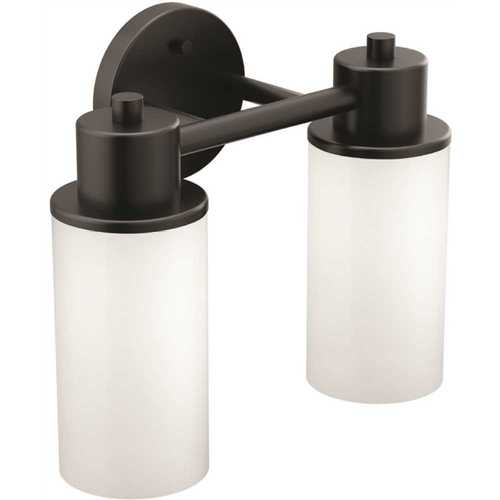 Iso 13 in. 2-Light Matte Black Vanity Light Color/Finish Family