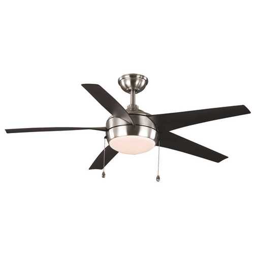 National Brand Alternative 37800 Windward 52 in. Indoor Brushed Nickel Ceiling Fan with Light