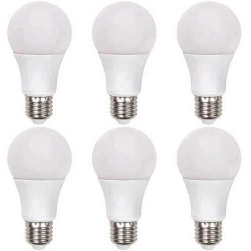 40-Watt Equivalent A19 Dimmable E26 Medium Base Soft White LED Light Bulb - pack of 6