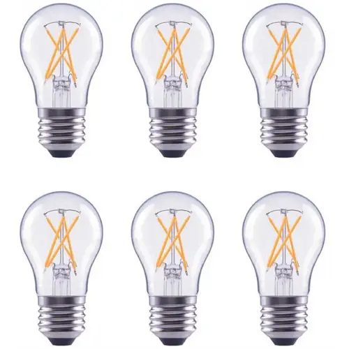 ECOSMART FG-04012 40-Watt Equivalent A15 Dimmable Clear Glass Filament Vintage E26 Medium Base Soft White LED Light Bulb - pack of 6