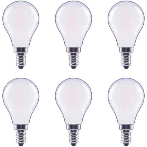 60-Watt Equivalent A15 Dimmable Frosted Glass Filament Vintage E12 Candelabra Base Soft White LED Light Bulb - pack of 6