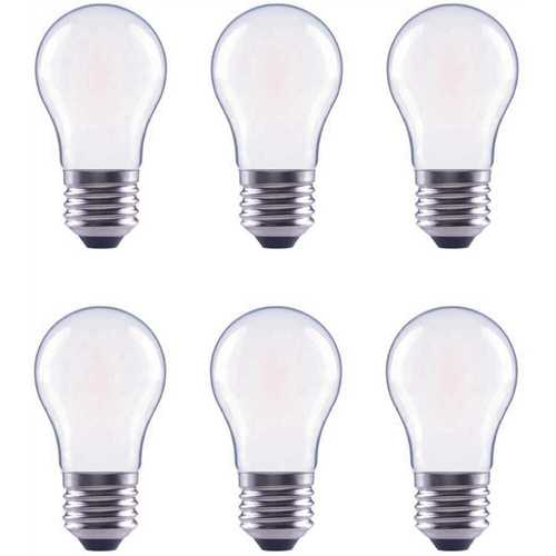40-Watt Equivalent A15 Dimmable Frosted Glass Filament Vintage E26 Medium Base Soft White LED Light Bulb - pack of 6