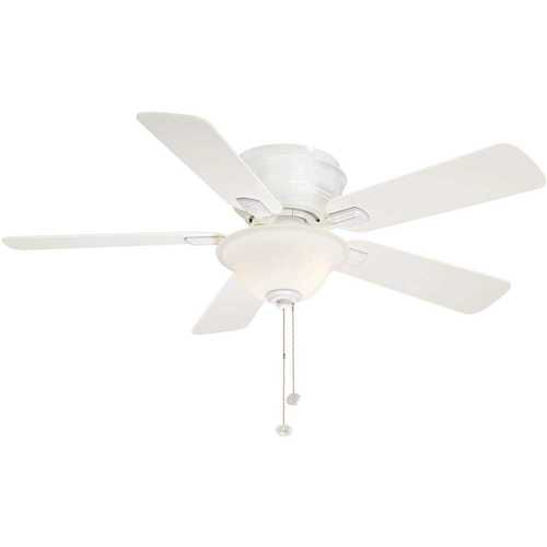 Hampton Bay YG204CI-WH Hawkins 44 in. LED White Ceiling Fan with Light Kit