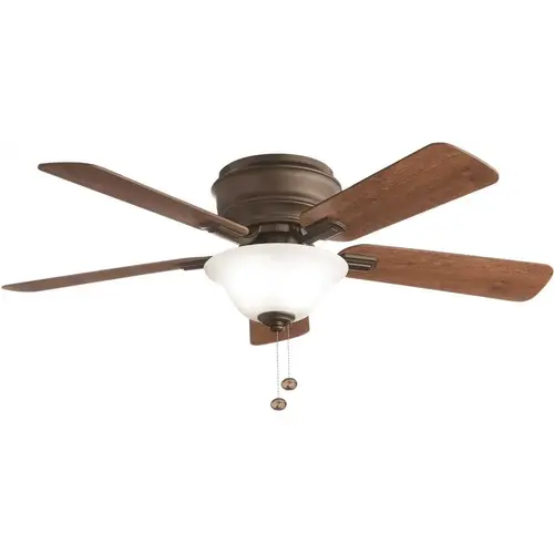 Hawkins 44 in. LED Oil Rubbed Bronze Ceiling Fan with Light Kit Brown