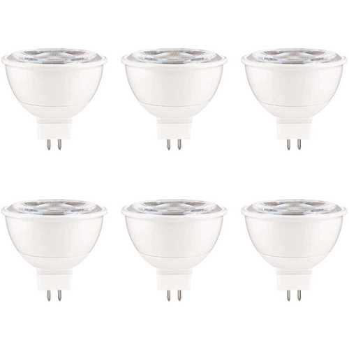 50-Watt Equivalent MR16 Dimmable GU5.3 Base Bright White LED Light Bulb - pack of 6