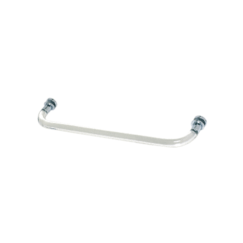 CRL CATB24CH 24" Acrylic Smooth Single-Sided Towel Bar with Polished Chrome Rings