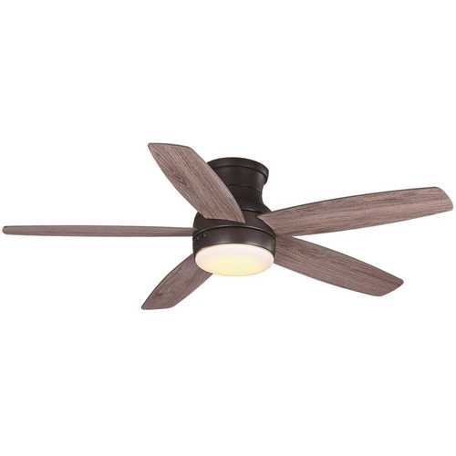 Home Decorators Collection 37953 Ashby Park 52 in. Integrated Color Changing LED Bronze Ceiling Fan with Light Kit and Remote Control