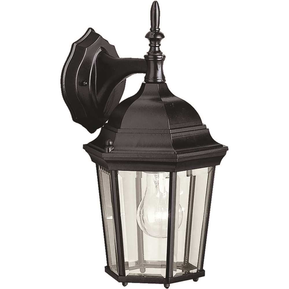 National Brand Alternative NBWL9650-BK 1-Light Small Outdoor Textured Black Wall Lantern Sconce