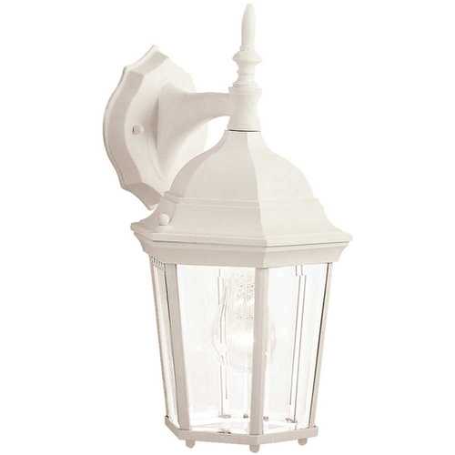Monument NBWL9650-WH 1-Light Small Outdoor Textured White Wall Lantern Sconce