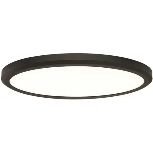 Edge Lit 32 in. Matte Black LED Oval Flush Mount Color/Finish Family