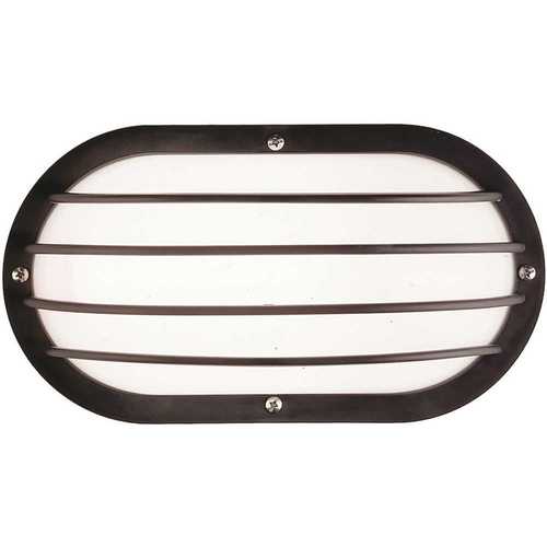Black Eurostyle LED Outdoor Wall Mount Medium Bulkhead Fixture with Integrated