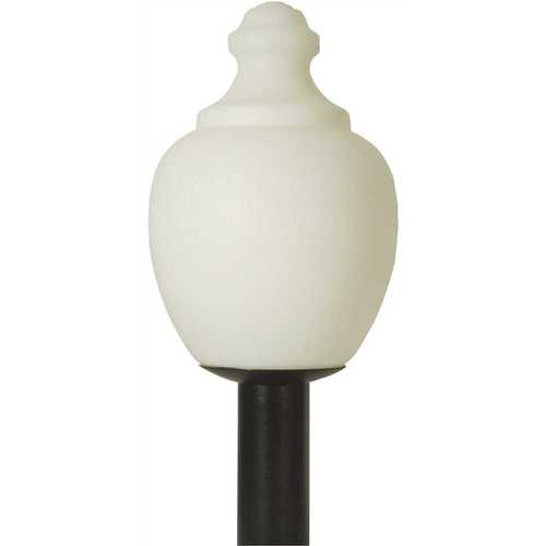 LiteCo FA201-I60-BW Acorn White Outdoor with Black Post Top Fitter