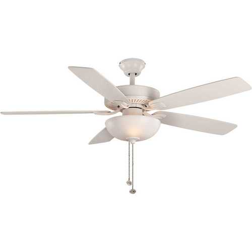 52 in. ENERGY STAR LED Matte White Ceiling Fan with Light Kit