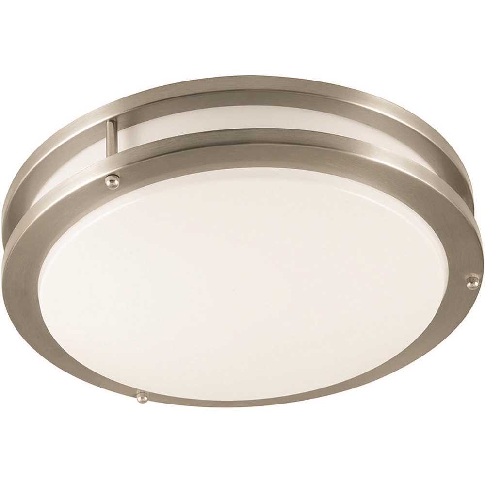 National Brand Alternative CLRF1516L30ENSN 14.125 in. 1-Light Satin Nickel Integrated LED Flush Mount Color/Finish Family