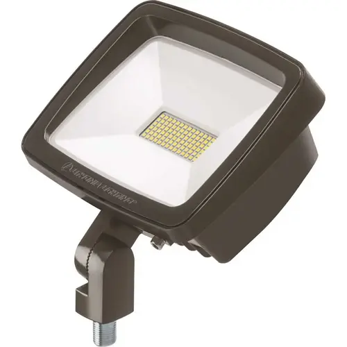 Dark Bronze Outdoor Integrated LED Landscape Flood Light Yoke Mount, 4000K