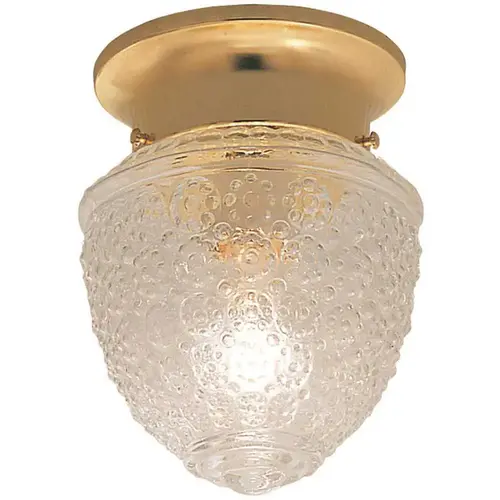 Cordelia Lighting HDP1084-01 Basic Interior 7.25 in. 1-Light Polished Brass Flush Mount Ceiling Fixture Color/Finish Family