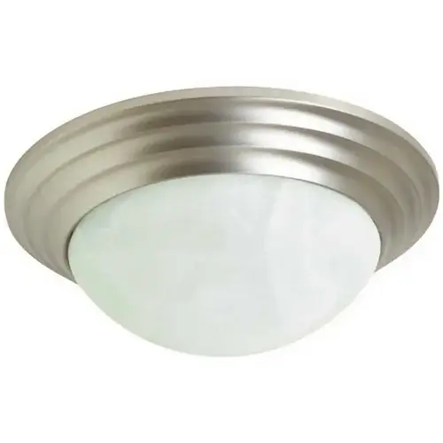 Cordelia Lighting HDP15000-62 Basic Twist Lock 8.75 in. 2-Light Satin Nickel Flush Mount Ceiling Fixture Color/Finish Family