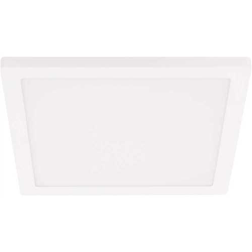 Trago 11.38 in. White Integrated LED Flush Mount with Acrylic Shade