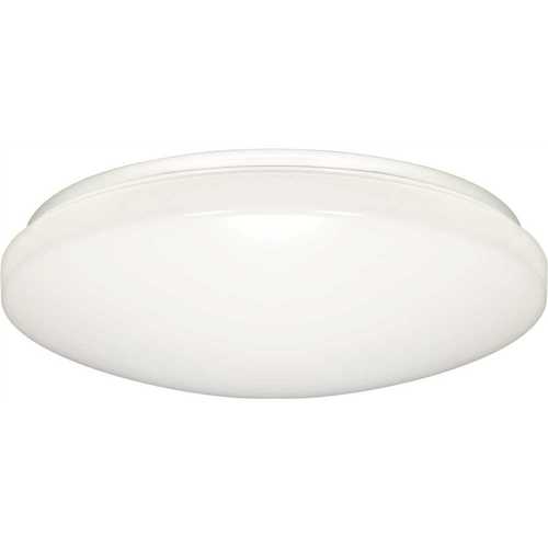 14 in. 1-Light White LED Flush Mount