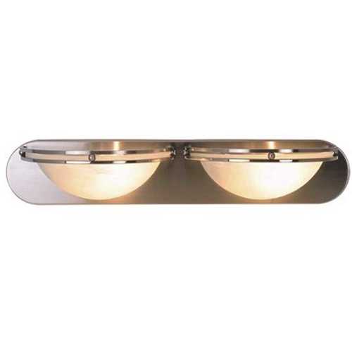 National Brand Alternative 617607 2-Light Brushed Nickel Bath Light