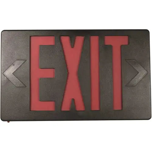 14-Watt Equivalent 120-Volt to 277-Volt Integrated LED Black Exit Sign with Ni-Cad 4.8-Volt Color/Finish Family