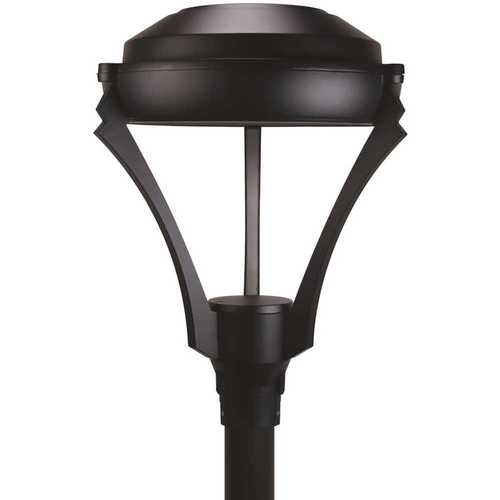 LiteCo C40TFF-L40C-BK Black Outdoor Contemporary Commercial LED Post Top