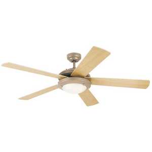 Westinghouse 7234100 Comet 52 in. Integrated LED Brushed Pewter Ceiling Fan with Light Kit