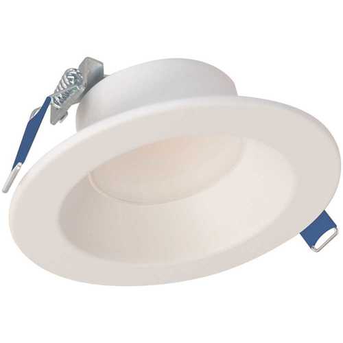 LCR4 4 in. Soft White Selectable CCT Integrated LED Recessed Light With Round Surface Mount White Trim Retrofit Module
