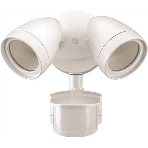 ETi 51406112 2-Head White Motion Activated Outdoor Integrated LED Security Flood Light 1200 to 2400 Lumens Boost 3 CCT