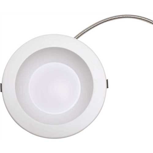 8 in. Selectable CCT Canless Integrated LED Retrofit White Recessed Light with Selectable Lumen CEC Compliant - pack of 4