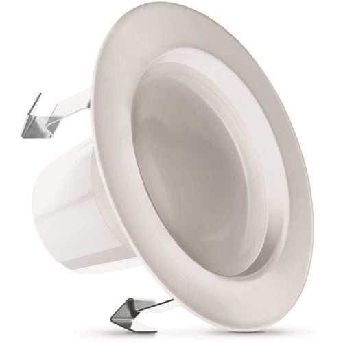 4 in. Integrated LED Color Selectable CCT Retrofit White Recessed Trim Downlight - pack of 16