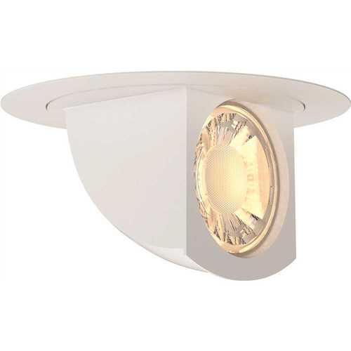 4 in. Integrated LED Color Selectable Retrofit White Recessed Trim Directional Downlight - pack of 4