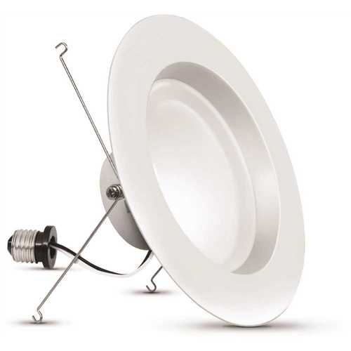 5 in./6 in. White Integrated LED Recessed Trim High Output Title 24 Retrofit Daylight 5000K - pack of 6