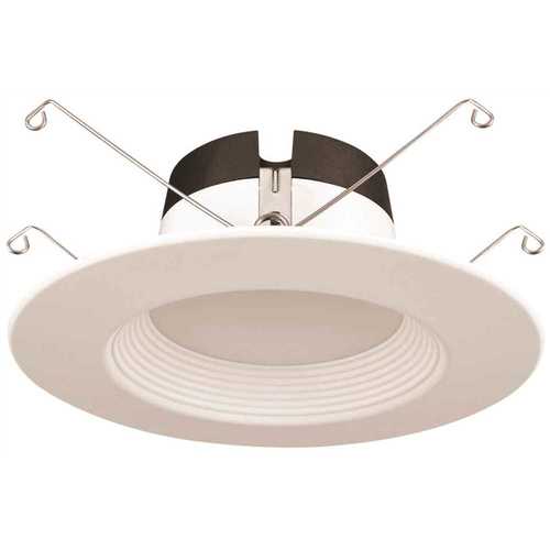 6 in. Selectable CCT Integrated LED Recessed Light Baffle Downlight Trim Wet Location CEC Compliant Dimmable
