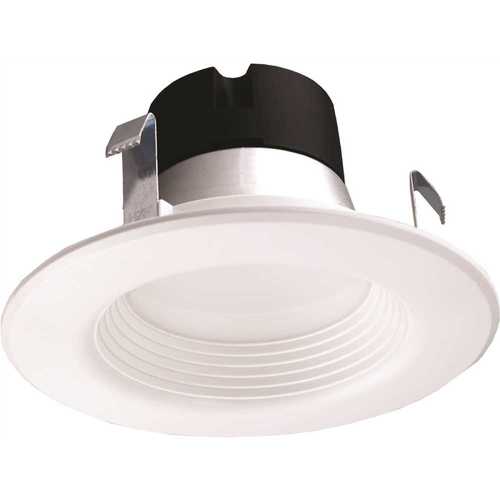4 in. Selectable CCT Integrated LED White Recessed Baffle Trim with Light