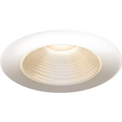 5 in./6 in. CCT Selectable Integrated LED Retrofit White Recessed Trim Downlight - pack of 4