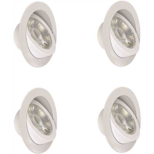 4 in. Color Selectable CCT White Integrated LED Retrofit Recessed Trim - pack of 4