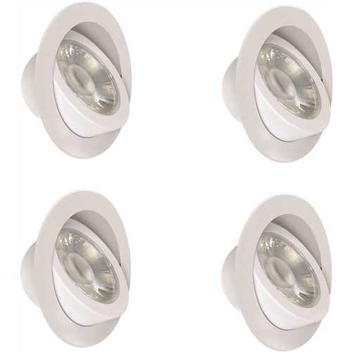 6 in. Color Selectable CCT White Integrated LED J-Box Adjustable Retrofit Recessed Trim - pack of 4